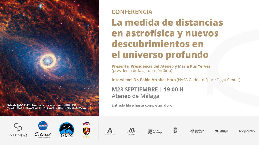 Conferencia Ateneo de Málaga: La medida de distancias en astrofísica y nuevos descubrimientos en el universo profundo. Septiembre 2025